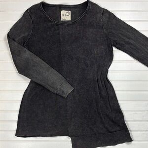 100% Cotton M Rena Funky Charcoal Long Sleeve Top
